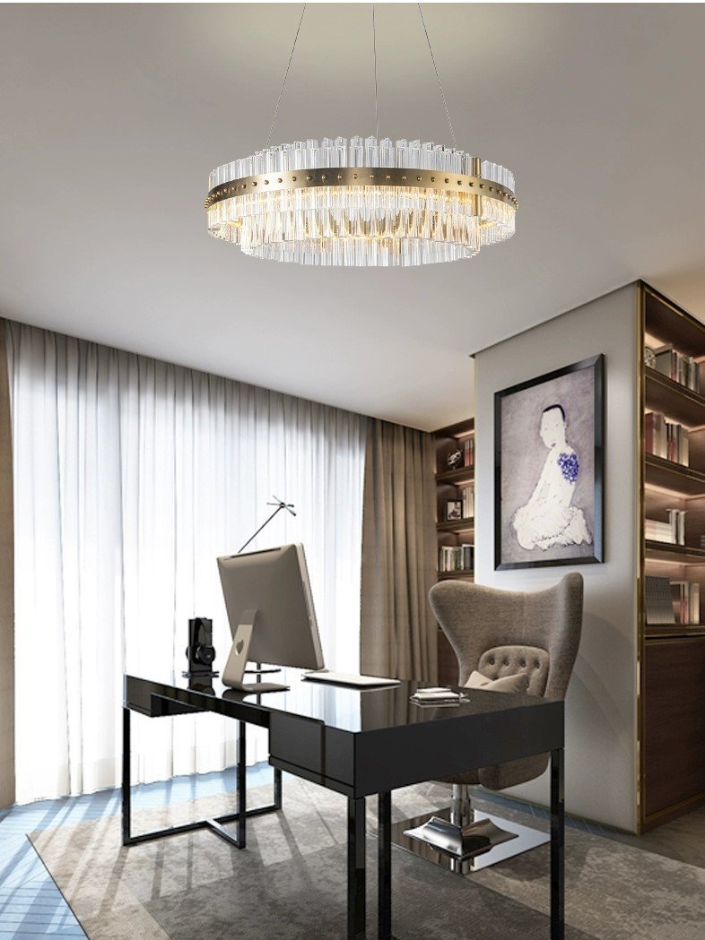 Aquinox 2-Tier Oval Chandelier-MEET LIGHTING