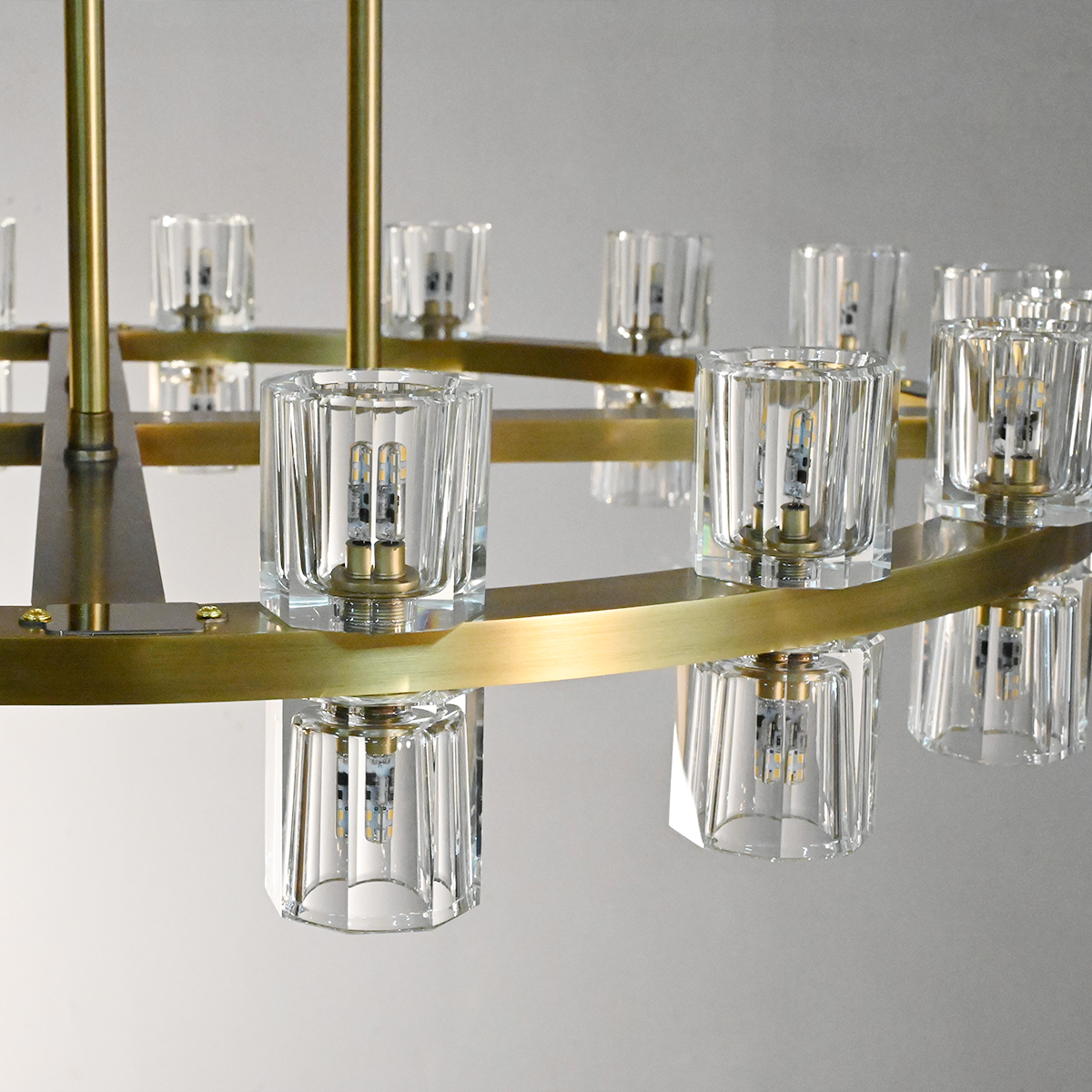 Arcachon Crystal 2-Tier Round Chandelier 54“ Customization-MEET LIGHTING