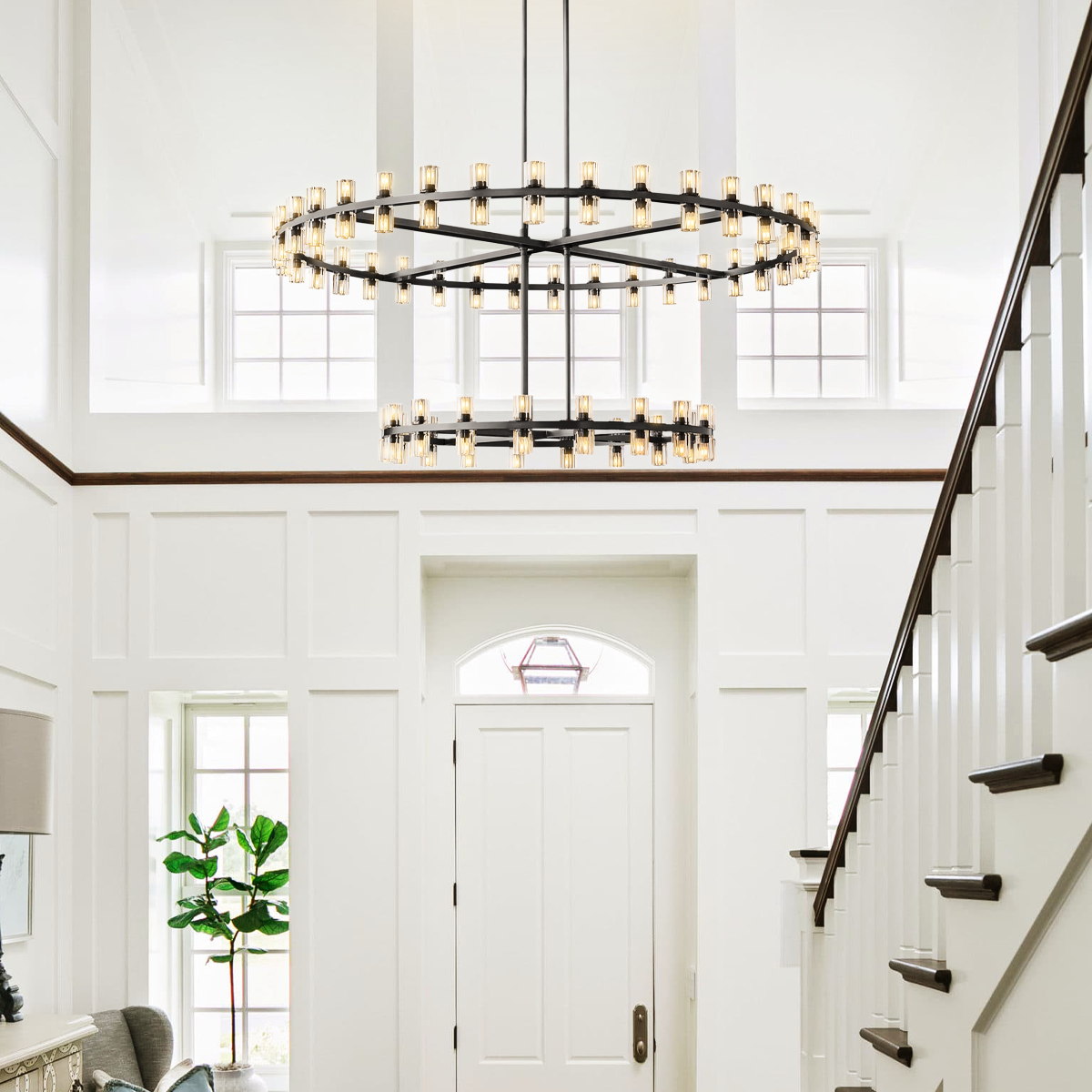 Arcachon Crystal 2-Tier Round Chandelier 54“ Customization-MEET LIGHTING