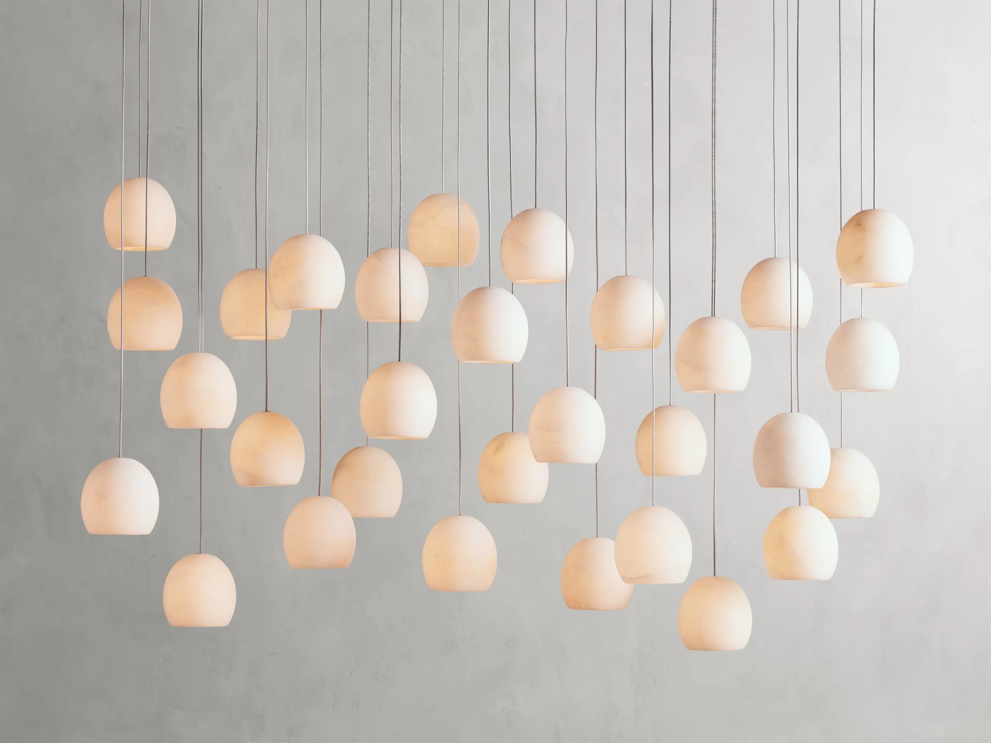 Arica Modern Rectangular Alabaster Chandelier-MEET LIGHTING