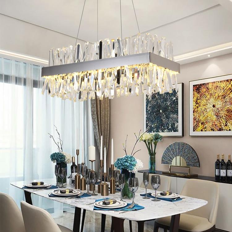 Arseni Crystal Rectangular Chandelier 43.3"-MEET LIGHTING