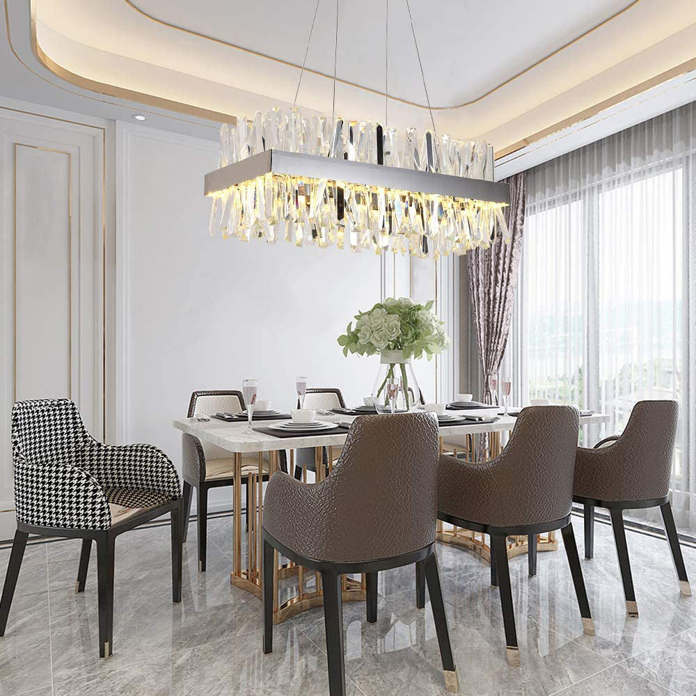 Arseni Crystal Rectangular Chandelier 43.3"-MEET LIGHTING