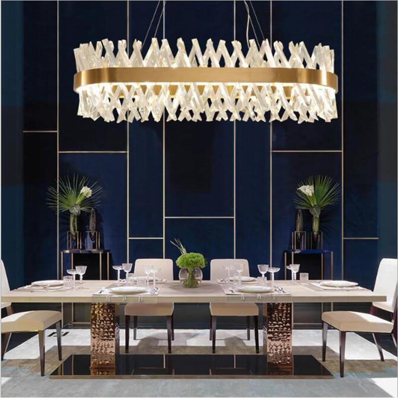 Arsenio Oval Crystal Chandelier-MEET LIGHTING