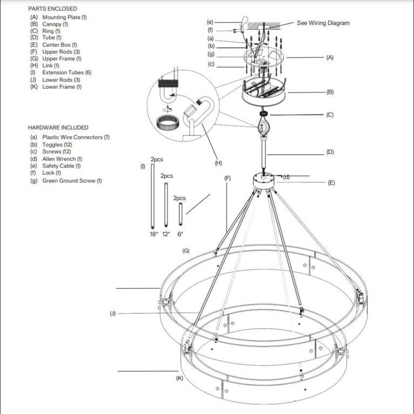 Vouvray 2-Tier Round Chandelier 60"-MEET LIGHTING