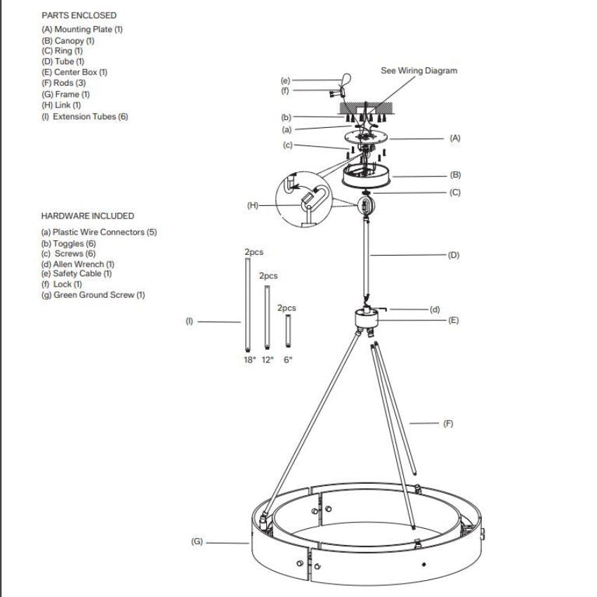 Vouvray Round Chandelier 36"-MEET LIGHTING