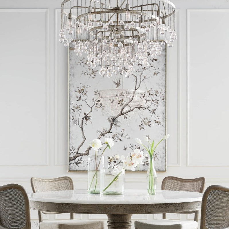 Aubrey Modern Crystal Ball 4 Tier Chandelier-Momo Lighting