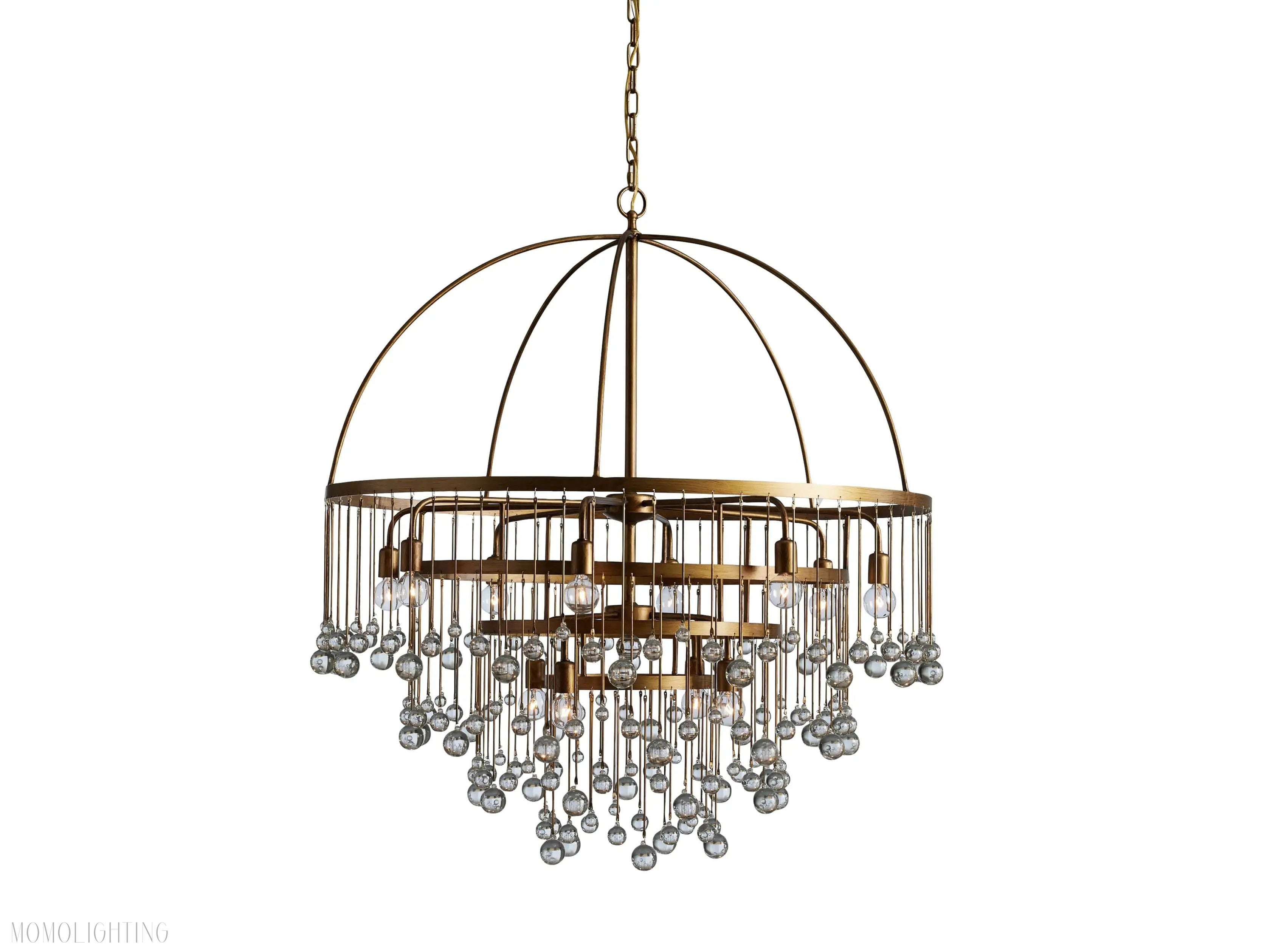 Aubrey Modern Crystal Ball 4 Tier Chandelier-Momo Lighting