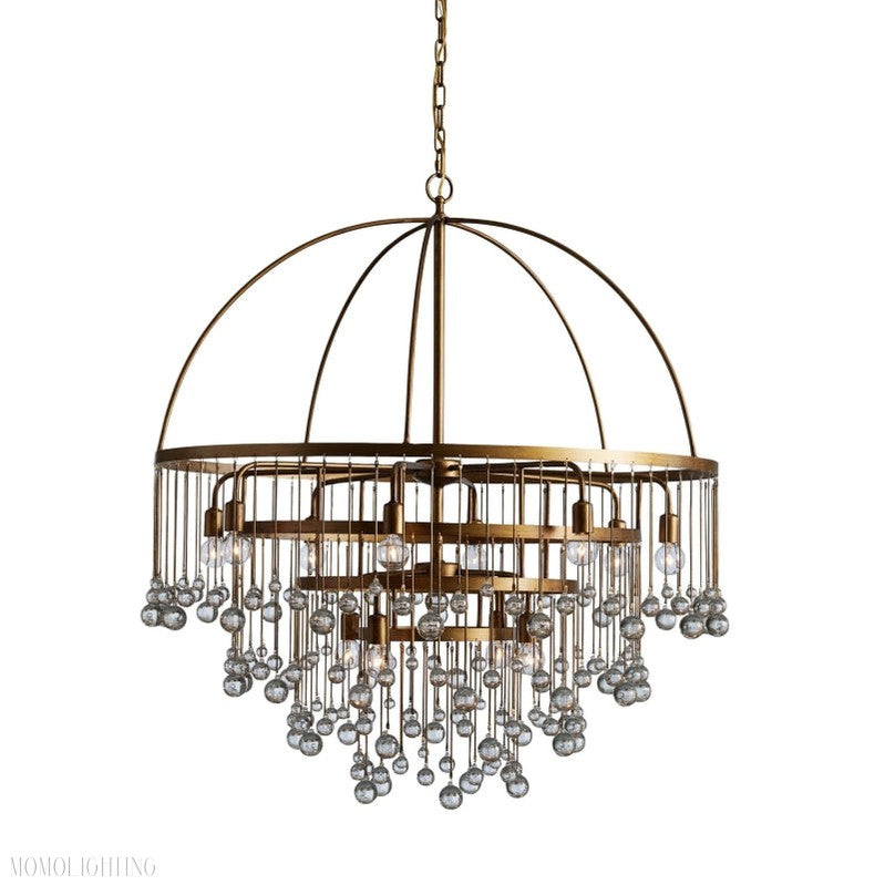 Aubrey Modern Crystal Ball 4 Tier Chandelier-Momo Lighting