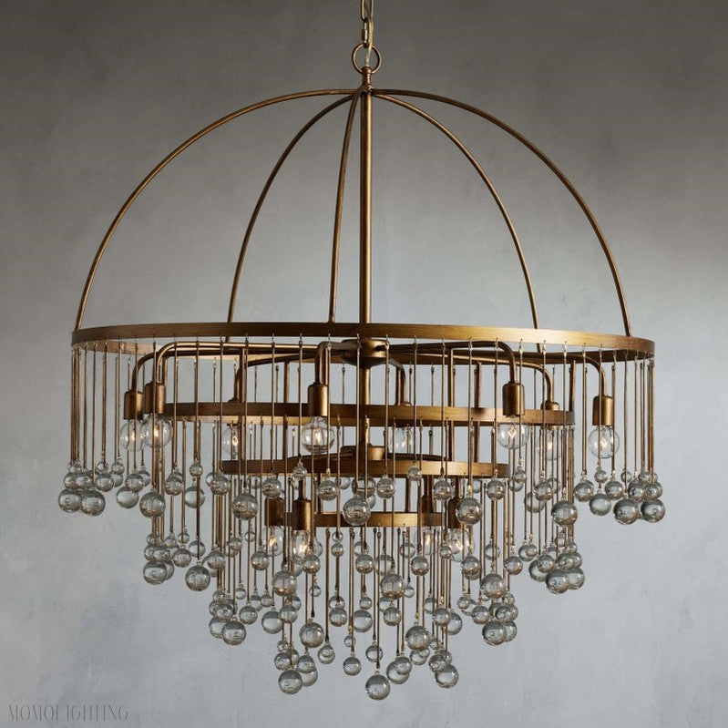Aubrey Modern Crystal Ball 4 Tier Chandelier-Momo Lighting