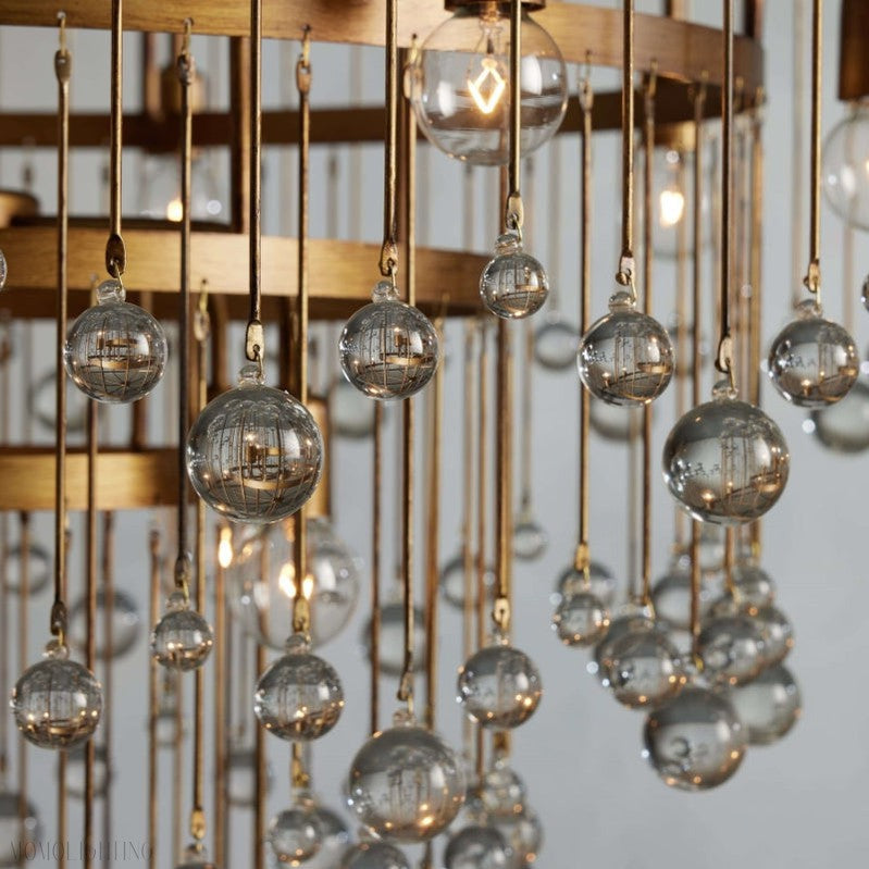 Aubrey Modern Crystal Ball 4 Tier Chandelier-Momo Lighting