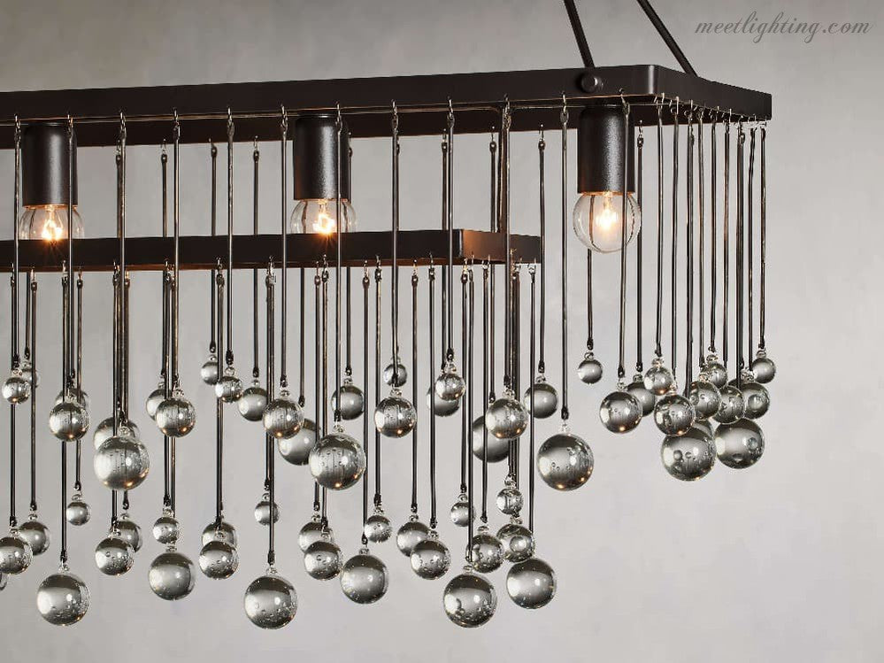 Aubrey Rectangular Chandelier-MEET LIGHTING
