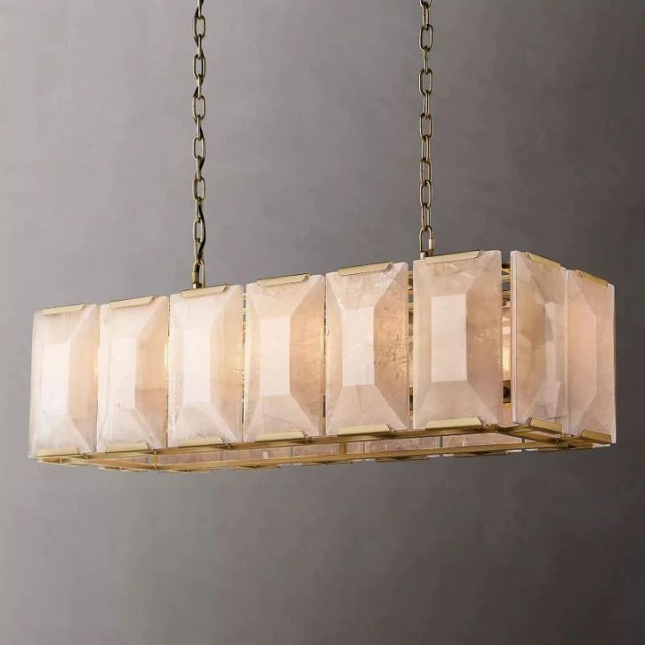 Harlow Calcite Rectangular Chandelier 42"