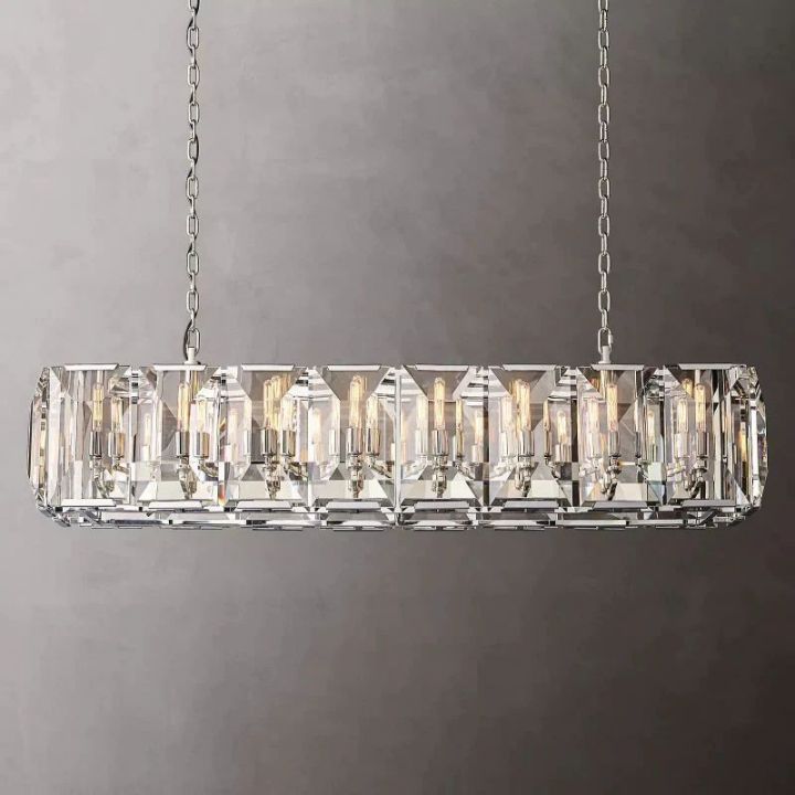 Harlow  Crystal Rectangular Chandelier 54"