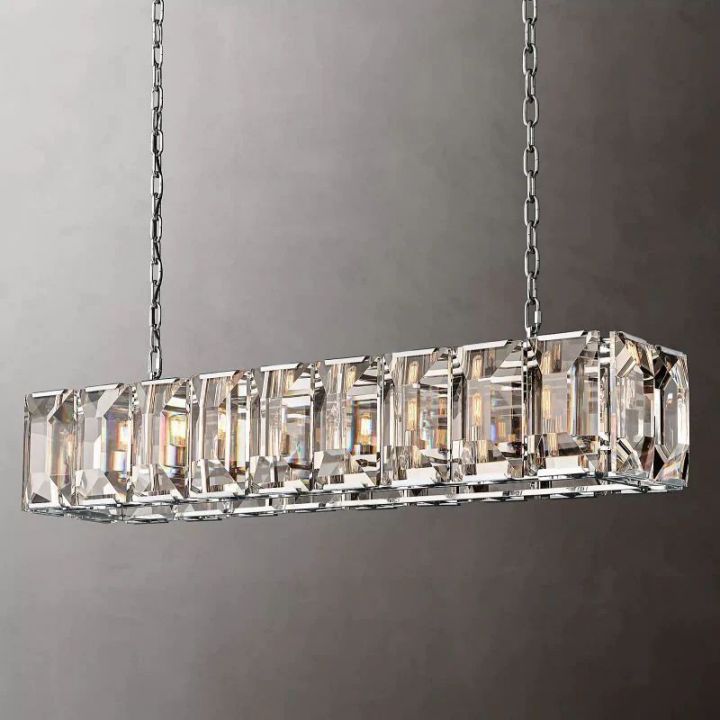 Harlow  Crystal Rectangular Chandelier 62"