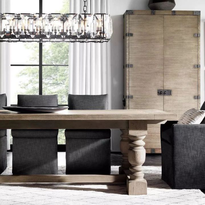 Harlow  Crystal Rectangular Chandelier 74"