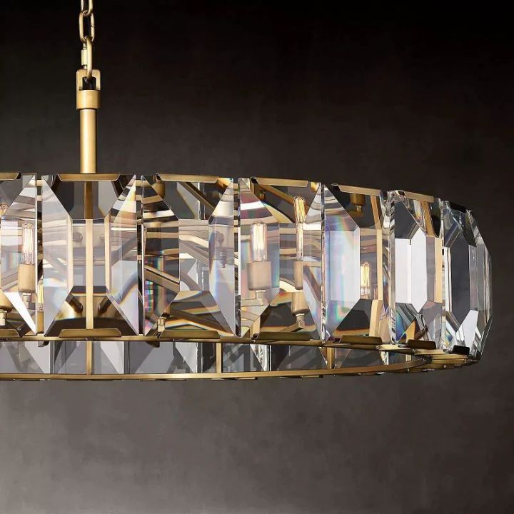Harlow Crystal Round Chandelier 19"