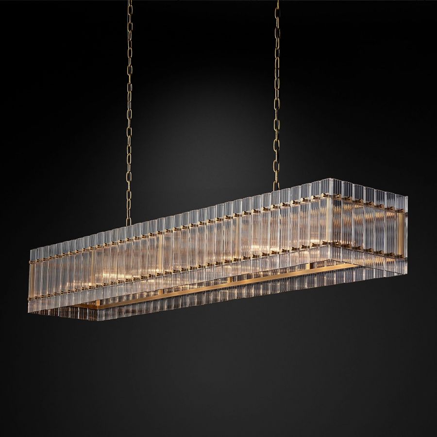 San Marco Rectangle Chandelier 54" 72"-MEET LIGHTING