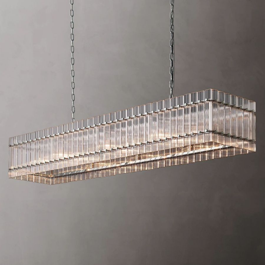 San Marco Rectangle Chandelier 54" 72"-MEET LIGHTING