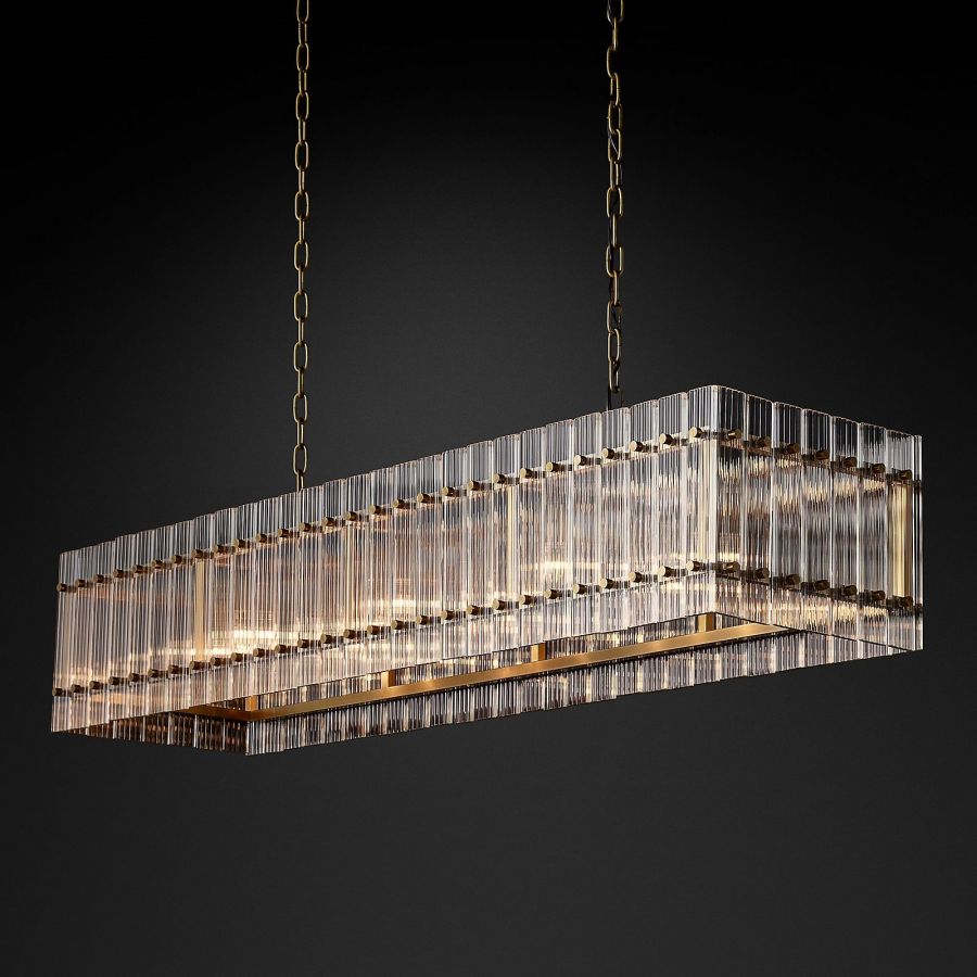 San Marco Rectangle Chandelier 54" 72"-MEET LIGHTING