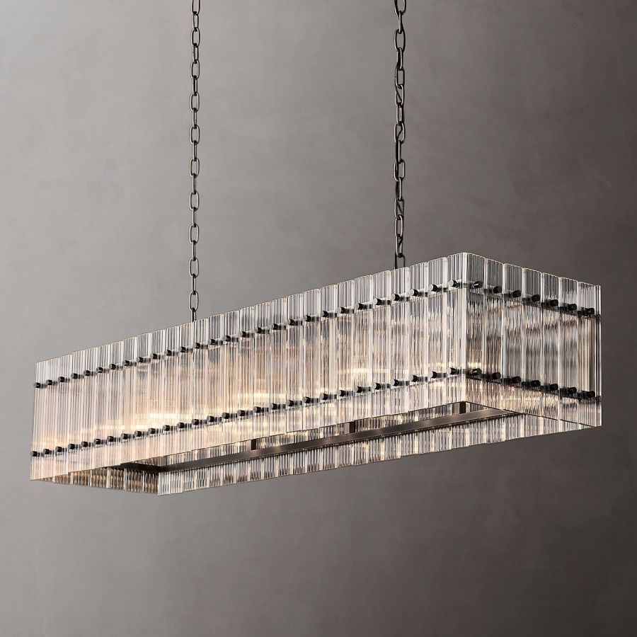 San Marco Rectangle Chandelier 54" 72"-MEET LIGHTING