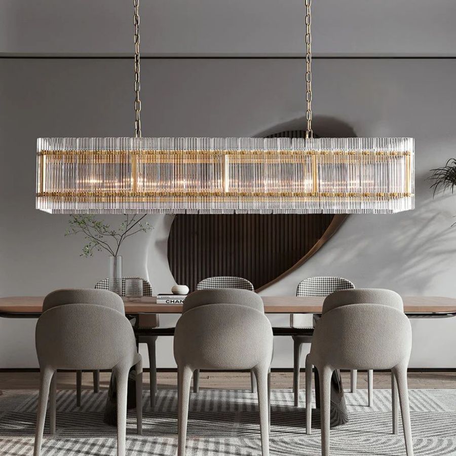 San Marco Rectangle Chandelier 54" 72"-MEET LIGHTING