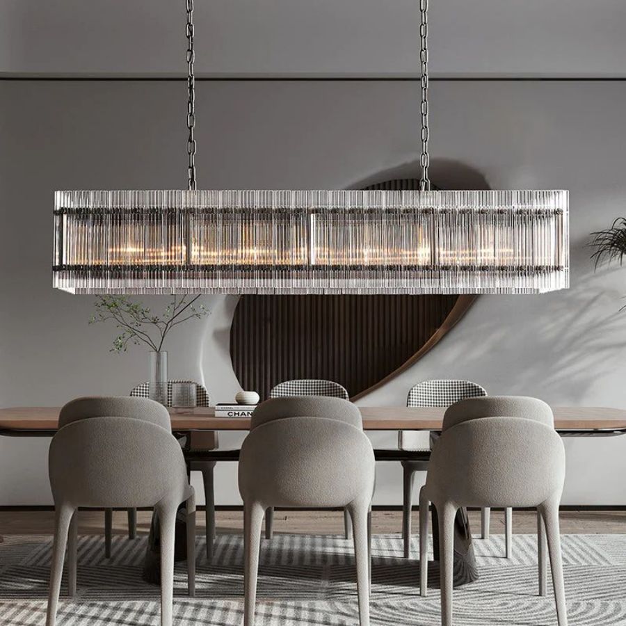 San Marco Rectangle Chandelier 54" 72"-MEET LIGHTING