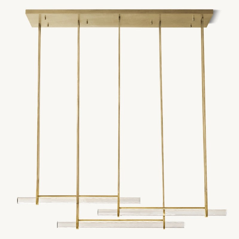 Audon Triple Bar Linear Chandelier-MEET LIGHTING