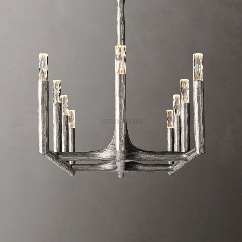 Thaddeus Forged Linear Chandelier-MEET LIGHTING