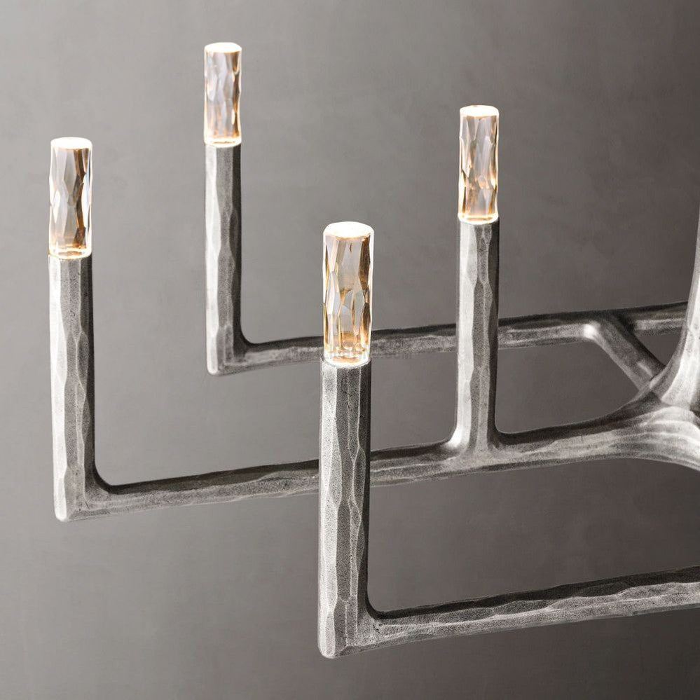 Thaddeus Forged Linear Chandelier-MEET LIGHTING