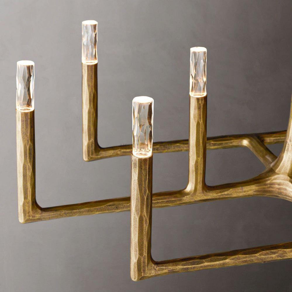 Thaddeus Forged Linear Chandelier-MEET LIGHTING