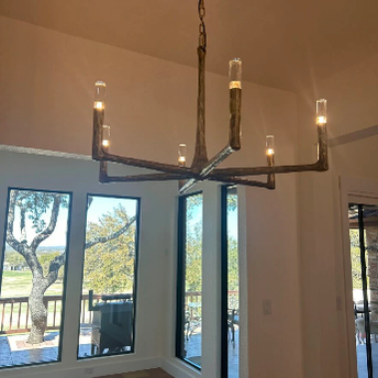 Thaddeus Forged Round Chandelier 36" 48” 60” 72”-MEET LIGHTING