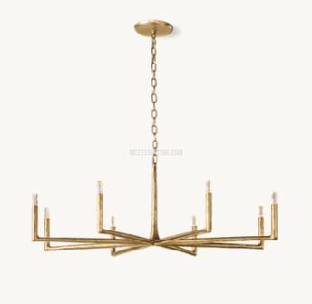 Thaddeus Forged Round Chandelier 36" 48” 60” 72”-MEET LIGHTING