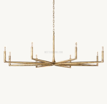 Thaddeus Forged Round Chandelier 36" 48” 60” 72”-MEET LIGHTING