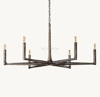 Thaddeus Forged Round Chandelier 36" 48” 60” 72”-MEET LIGHTING