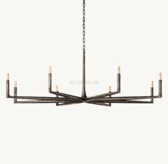 Thaddeus Forged Round Chandelier 36" 48” 60” 72”-MEET LIGHTING