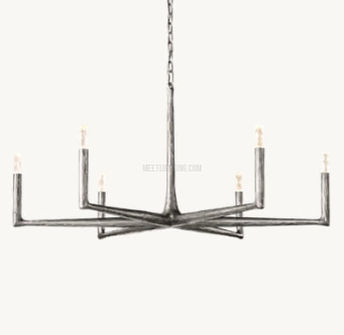 Thaddeus Forged Round Chandelier 36" 48” 60” 72”-MEET LIGHTING