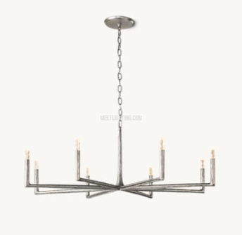 Thaddeus Forged Round Chandelier 36" 48” 60” 72”-MEET LIGHTING