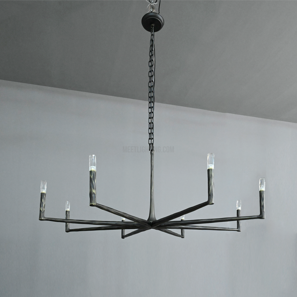 Thaddeus Forged Round Chandelier 36" 48” 60” 72”-MEET LIGHTING