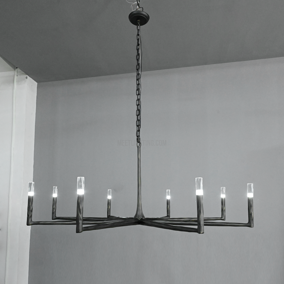 Thaddeus Forged Round Chandelier 36" 48” 60” 72”-MEET LIGHTING