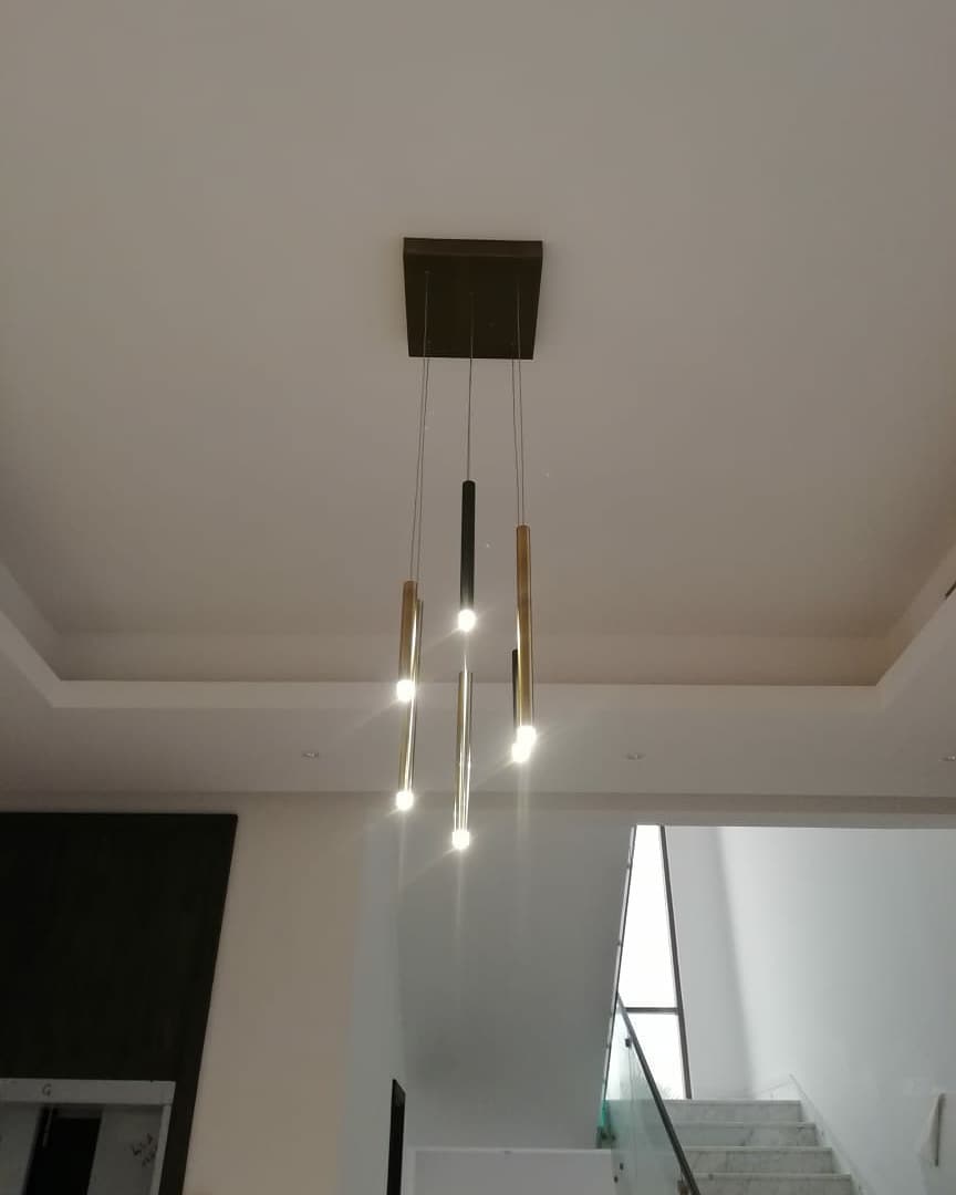 Bellini Round Metal Tubular Pendant Light Chandelier-MEET LIGHTING