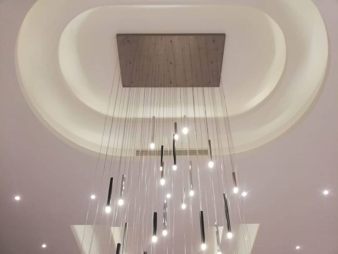 Bellini Square Tri-Tone Tubular Pendant Light Chandelier-MEET LIGHTING