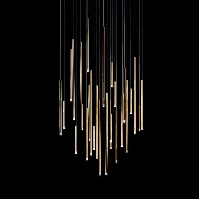 Bellini Square Tubular Pendant Light Chandelier-MEET LIGHTING