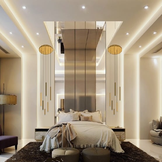 Bellini Square Tubular Pendant Light Chandelier-MEET LIGHTING