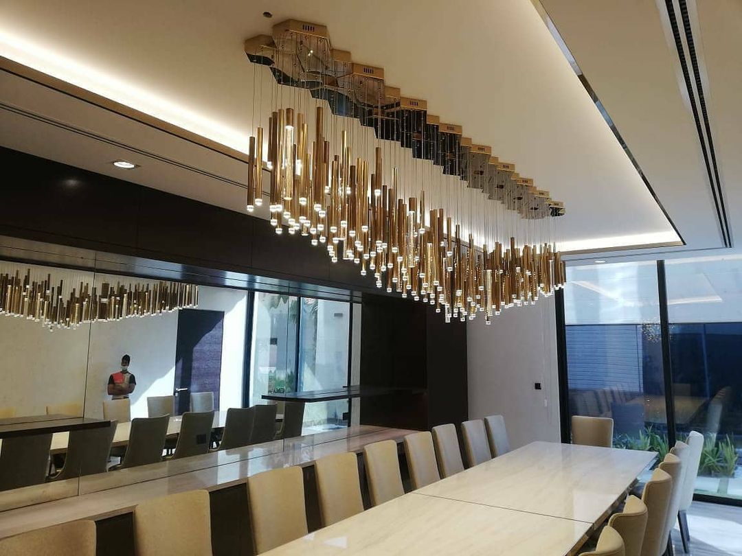 Bellini Square Tubular Pendant Light Chandelier-MEET LIGHTING
