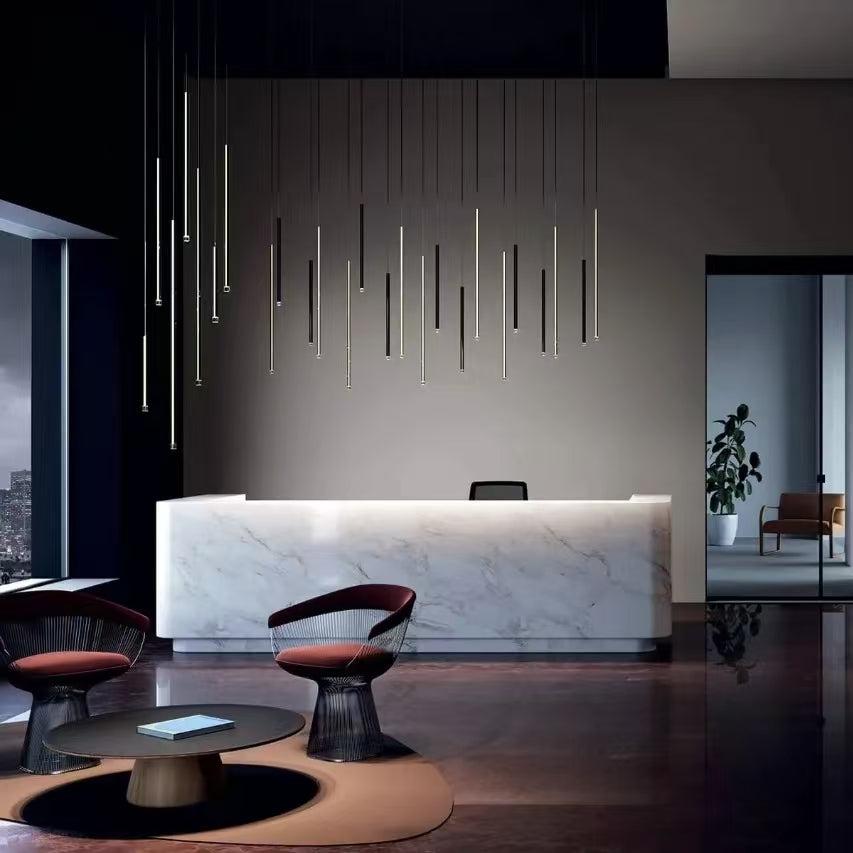 Bellini Square Tubular Pendant Light Chandelier-MEET LIGHTING