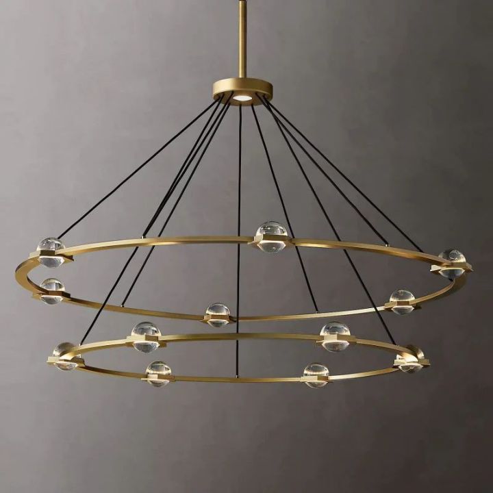 Eclatant Two-Tier Round Chandelier 60"