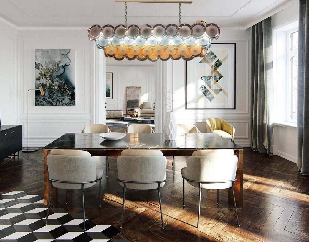Bettina Rectangle Chandelier-MEET LIGHTING