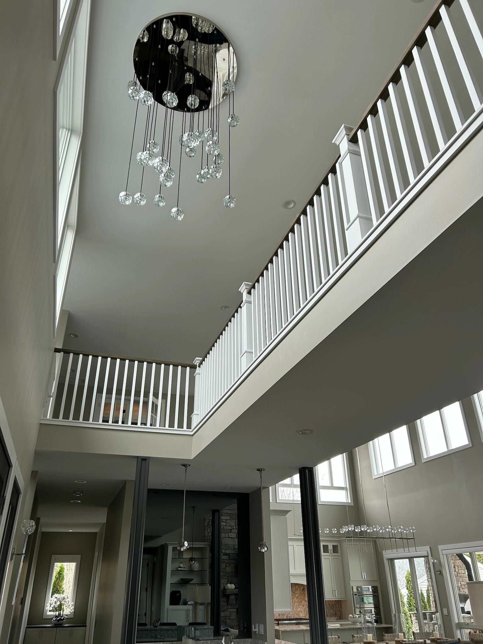 Boule Crystal Round Cluster Chandelier 30"-MEET LIGHTING