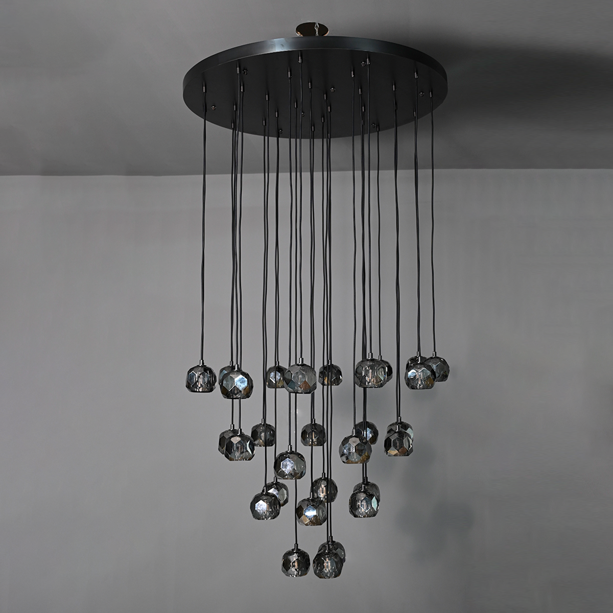 Boule Crystal Round Cluster Chandelier 30"-MEET LIGHTING