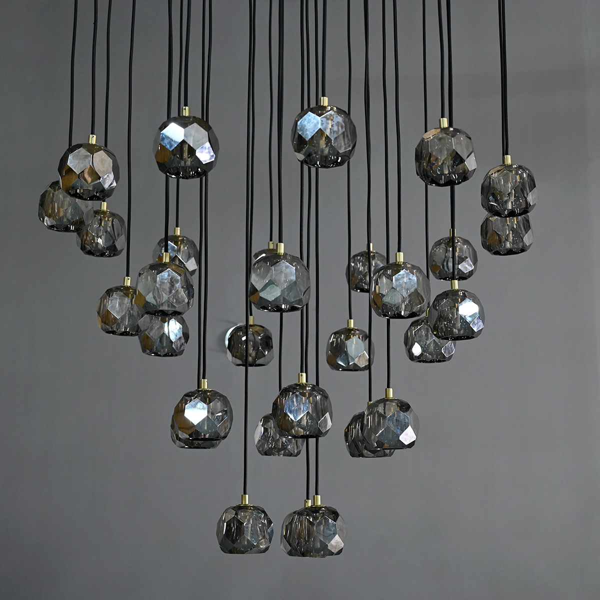 Boule Crystal Round Cluster Chandelier 30"-MEET LIGHTING
